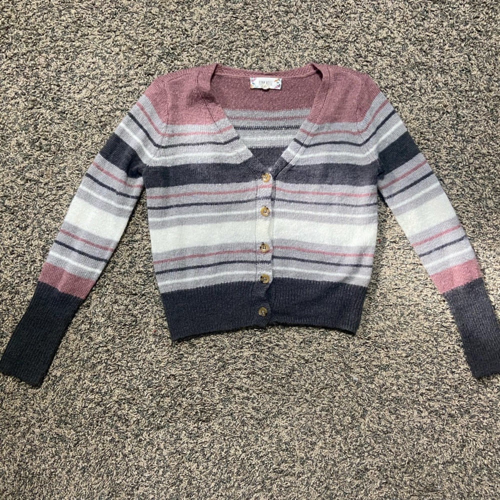 Striped Cardigan Sweater